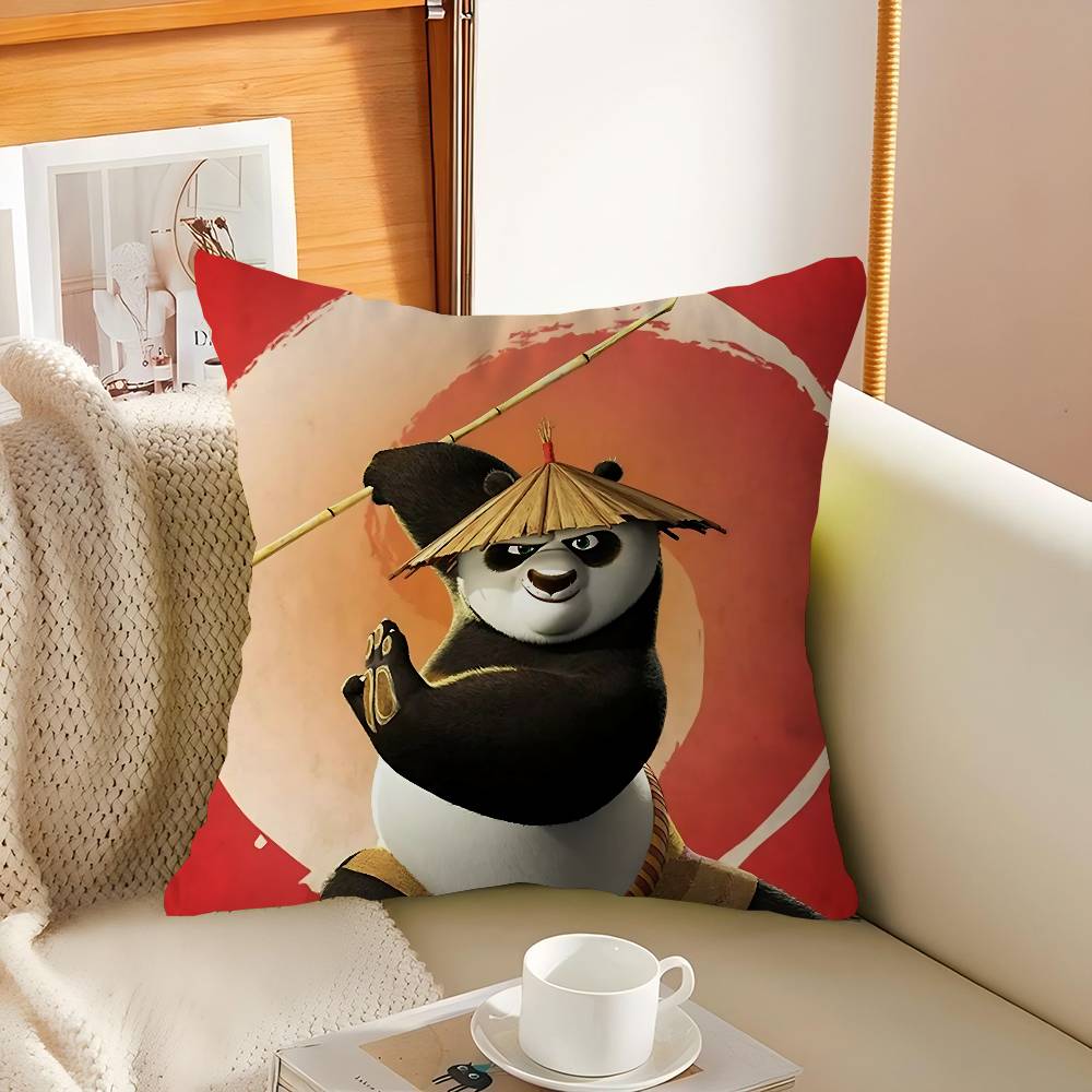 Kung Fu Panda Office Cushion Pillowcase Car Cushion Cover45X45CM Lumbar Pillowcase Sofa Pillowcover