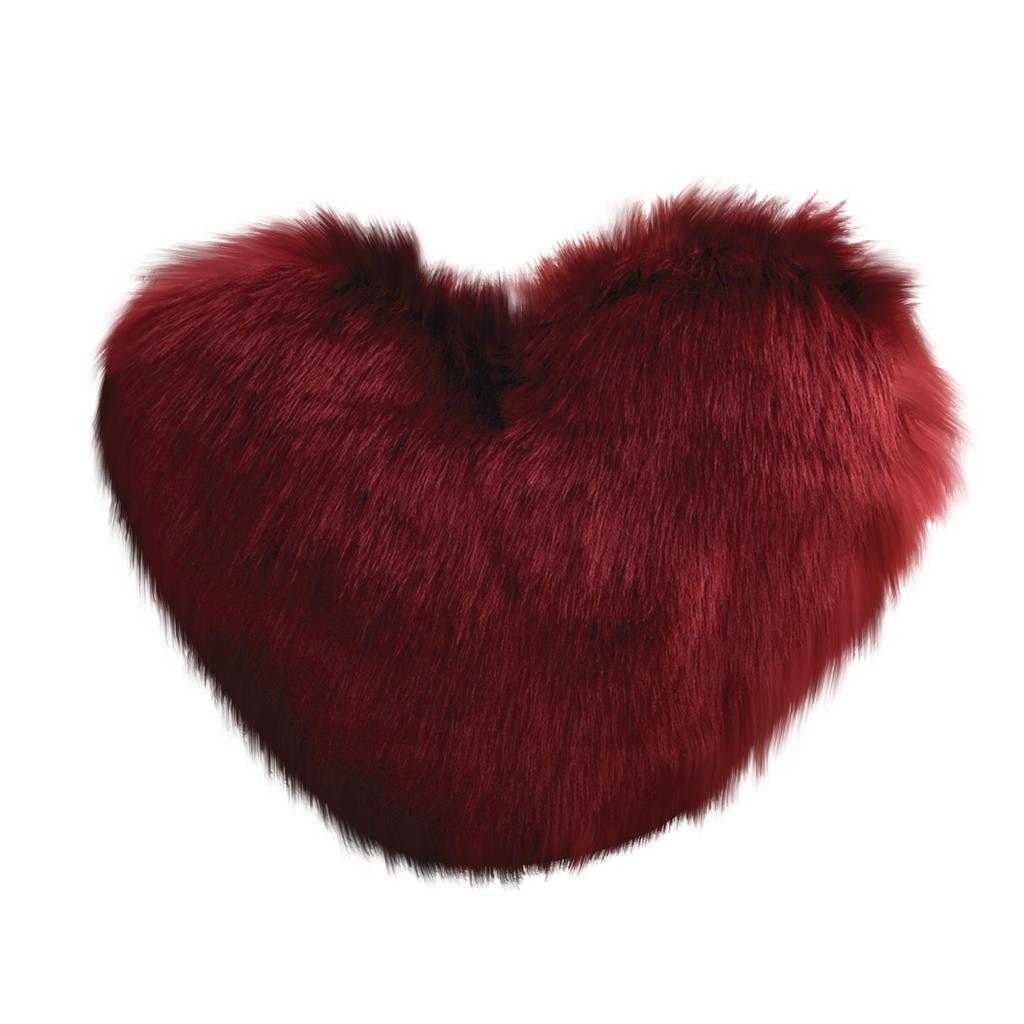 Creative Heart-Shaped Plush Throw Pillow/Cushion/Backrest With Insert/Sofa Lumbar Support