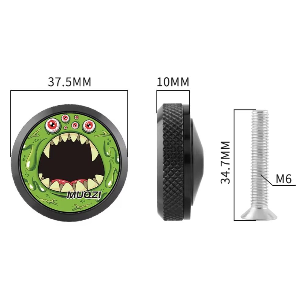 1 Set Halloween Style Bicycle Stem Cap Waterproof with Screws&Hexagonal Wrench Bike Bowl Sealed Cap Aluminum Alloy Durable