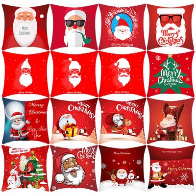 Christmas New Sofa Pillow Cover Red Cartoon Anime Holiday Cushion Cover