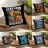 Pillow Case Cotton Linen Fabric Square Zipper Pillowcase Home Decorative Living Room I-Italian Brainrot Creative Animal Meme 4