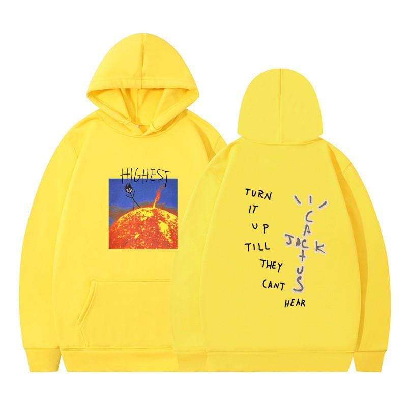 Travis Scott HITR Sun Hoodie Womens Oversized Sweatshirt Festival Streetwear