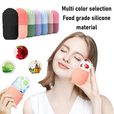 Facial Ice Tray, Massage Silicone Ice Tray Portable Facial Pore Shrinking Care Ice Mold