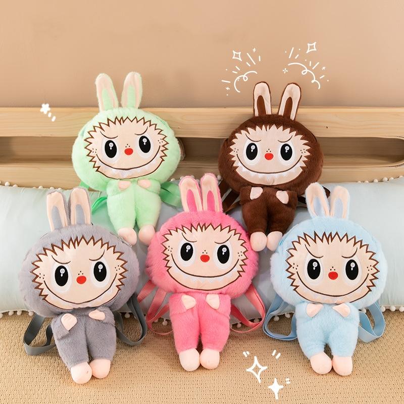 Cartoon Labubu Doll Backpack Anime Portable Girl Storage Bag Student Gift