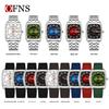 Oufanni Waterproof Men's Steel Band Quartz Watch with Luminous Dial and Double Calendar