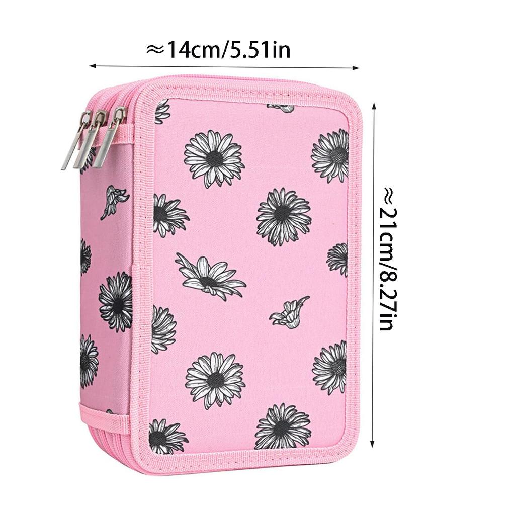 Large Capacity Oxford Fabric Pencil Case for Colored Pencils & Art Supplies - Student Art Storage Organizer Pouch Bag