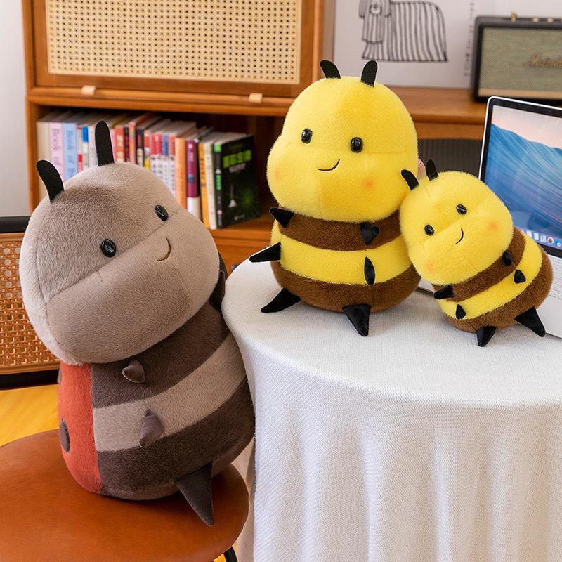 Adorable Bee Ladybug Plush Toy - Soothing Doll for Children - Stuffed Animal Cloth Doll - Perfect Little Girl Gift