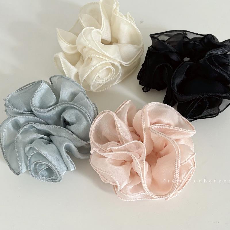 

Vintage Rose Gauze Hair Tie: French Retro Style for Gentle Ponytails