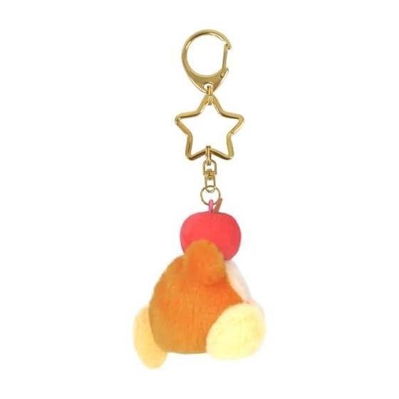 Sanei Boeki Kirby Mini Mofu Mascot Keychain Waddle Dee (Apple) Mascot Plush KMF08
