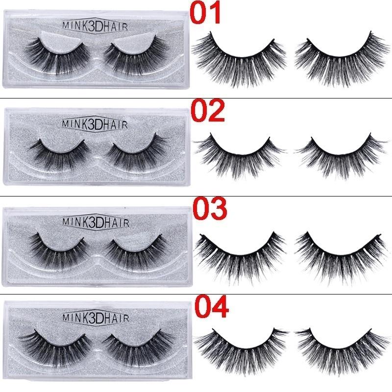 1 Pair Natural False Eyelashes Soft 3d Mink Lashes Volume Long Thick Eyelash Women Makeup Tools Gift