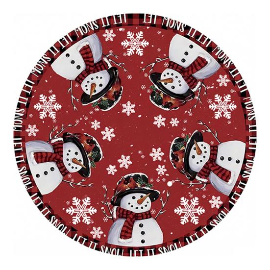 36 Inch Christmas Tree Skirt Cute Snowman/Gnome Rustic Xmas Tree Skirt