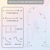 Runtow 2pcs/set Metal Wedding Arch Frame ,Wedding Decorations Balloon Arch Stand , Birthday Party Background Decoration