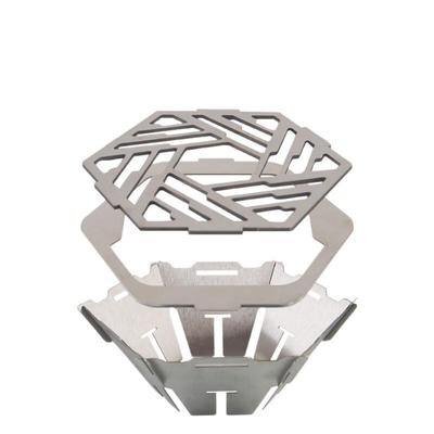 Stainless Steel Detachable Hexagonal Camping Stove Windshield