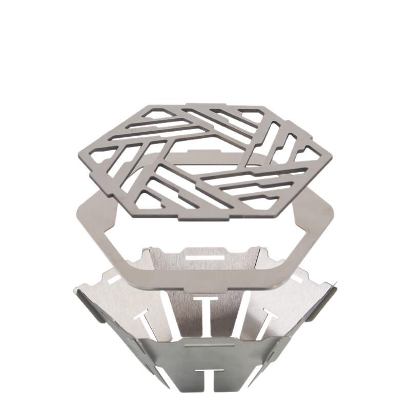 

Stainless Steel Detachable Hexagonal Camping Stove Windshield