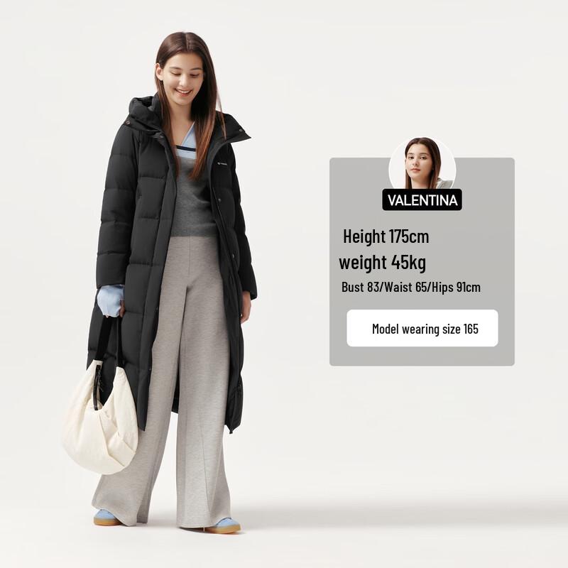 Tanboer Women's Long Thickened Hooded Down Jacket TB5530826A