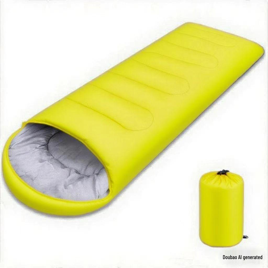 3KG Warm Polyester Sleeping Bag for Adults - Thickened, Cotton-Lined for Outdoor Camping