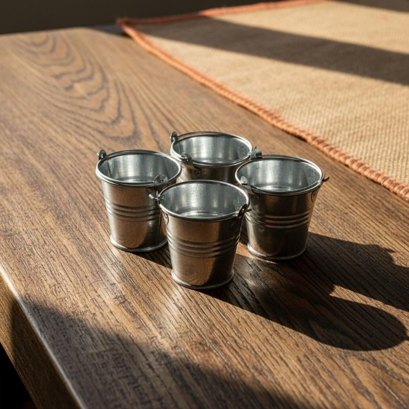 6 Stuks Mini Blikken Emmer Wijnglas Met Handvatten En Roestbestendige Afwerking Voor Feest Drank Koelen Tuinieren En Huis Opslag Gebruik
