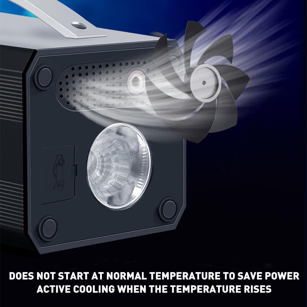 Demaror auto portabil 1600A Pompă de umflat 12V Demaror baterie auto Booster Dispozitiv de pornire pentru 8.0L benzină și 4.0L diesel