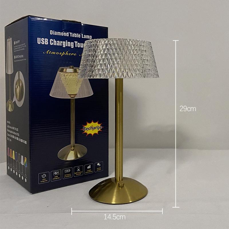 Wiederaufladbare LED-Nachtlicht Touch Schlafzimmer Nachtlampe Schlafzimmer Arbeitszimmer Nachttisch Atmosphäre Dekoration Glas LED Tischlampen