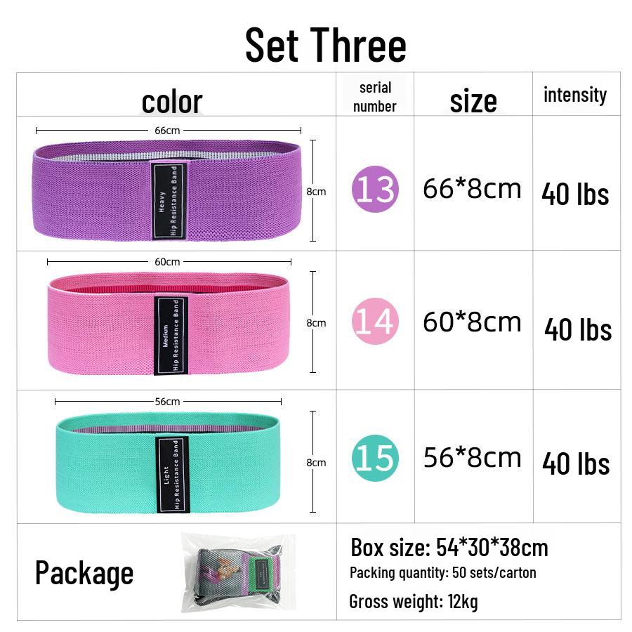 Fitness Yoga Squat & Glute Workout Resistance Band - Cotton Glute Lifting & Shaping Circle