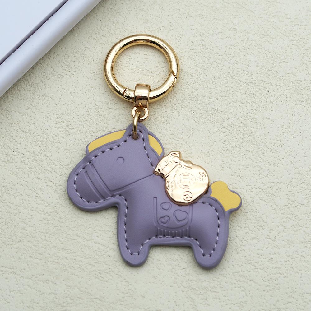 Instant Money Cartoon Pony Pendant Keychain for Couples