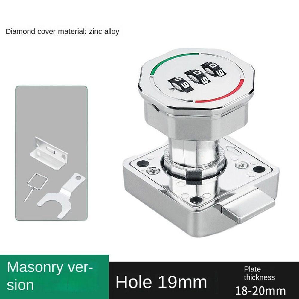 Home Security Drawer Combination Lock 3 Digital Code Wardrobe Code Lock Password Locker  Cabinet