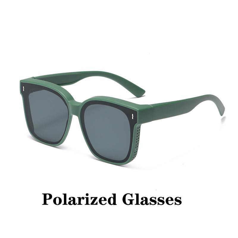 Fashion Square Sunglasses Cover Over Prescription Glasses Vintage Style for Men Women Fishing Driving Eyewear