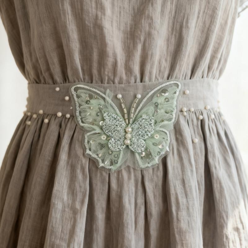 Glittering Sequins Butterfly Applique Decoration For Fabric Improvement On Hats Bags And DIY Ideas