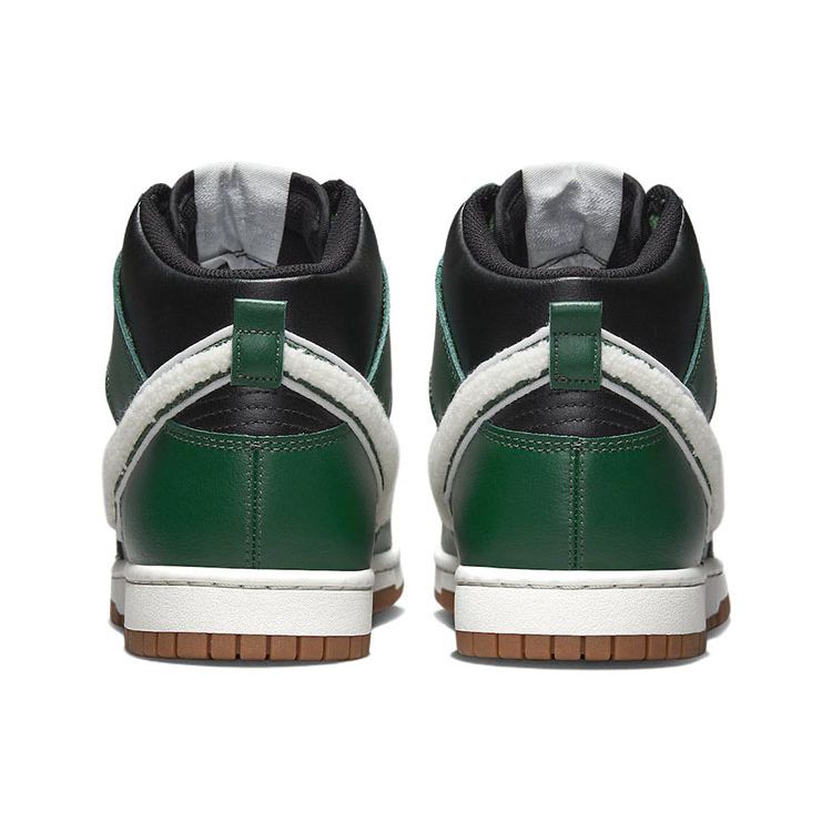 Nike Dunk High Chenille Swoosh - Gorge Green Men Sneakers Black Summit-White Gum-Medium-Brown DR8805-001