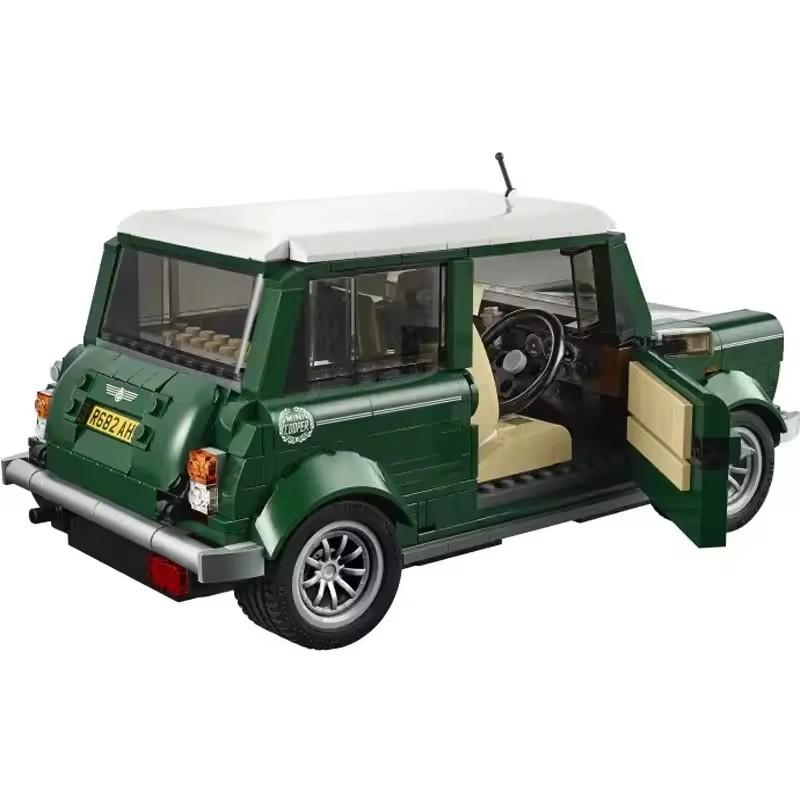 MOC MINI Classic Green CAR Model Building Blocks Bricks Automobile Vehicle Birthday Christmas Toys Gift Compatible 10242