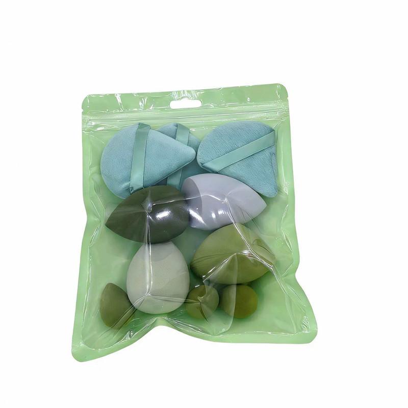 

10Pcs All-Purpose Makeup Sponge Set Cosmetic Blender Beauty Eggs Velvet Triangle Powder Puff Finger Puffs Make Up Accessories
