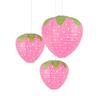 Pink Strawberry Paper Lantern Kid DIY Handheld Paper Lantern Kindergarten Hanging Pendant Happy Sweet Girls Birthday Party Decor