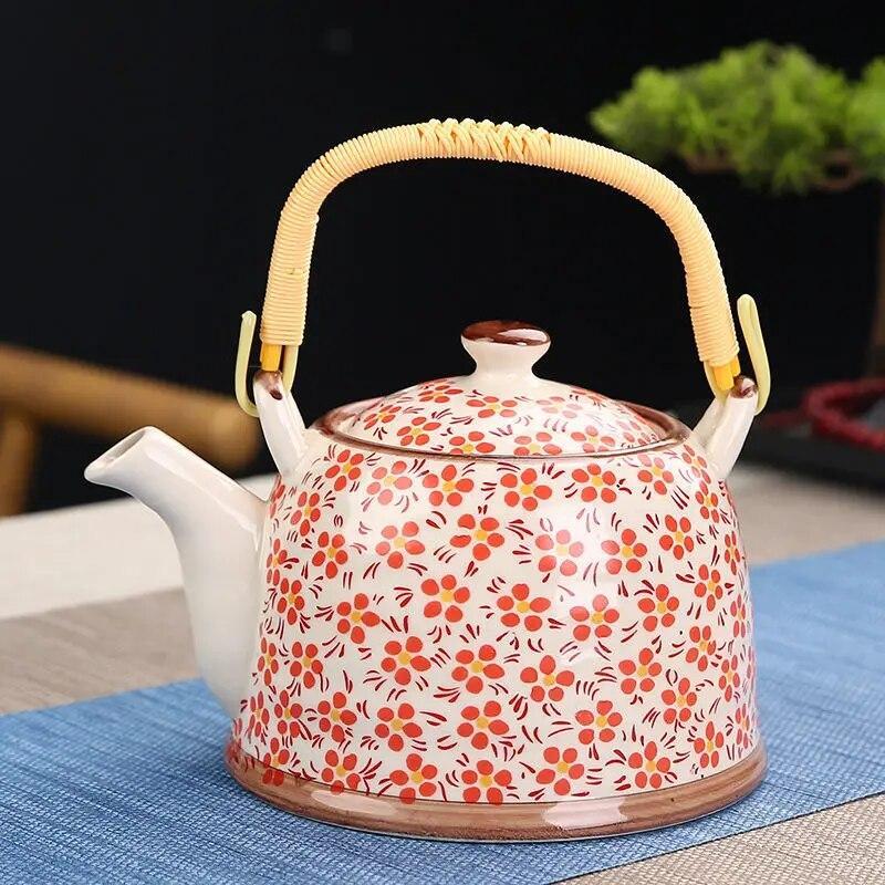 Porcelain Teapot Strainer Net High Capacity 900ML Traditional Retro Ceramic Tea Set Tea Pot Gift Kung Fu