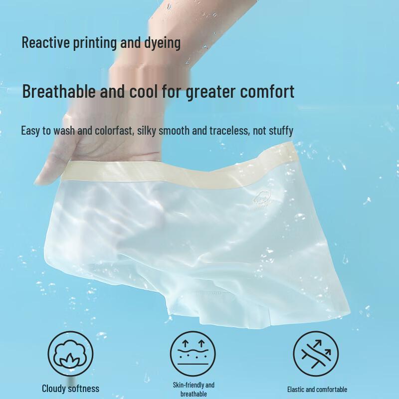 MaoRen Girls' Ice Silk Boxer Briefs 3-Pack