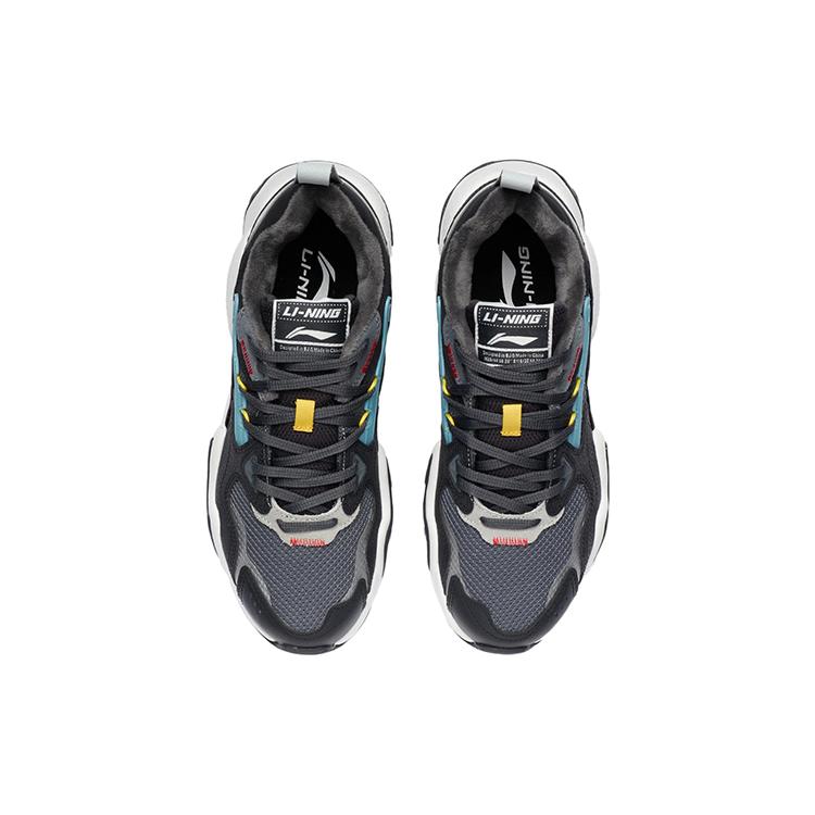 Li Ning Cat Paw Lite Cushioning Slip Resistant Abrasion Resistant Low top Running Shoes Men's Black White Blue AGCR229-1