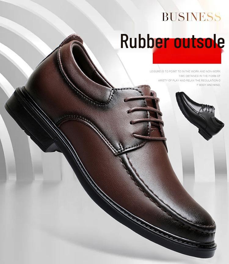 Men's Leather Cross-Strap Height-Increasing Shoes, 8CM Elevation, Stylish Formal/Casual, Large Size, Wedding-Ready