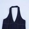 European and American Women's Slim Denim Strappy Dress