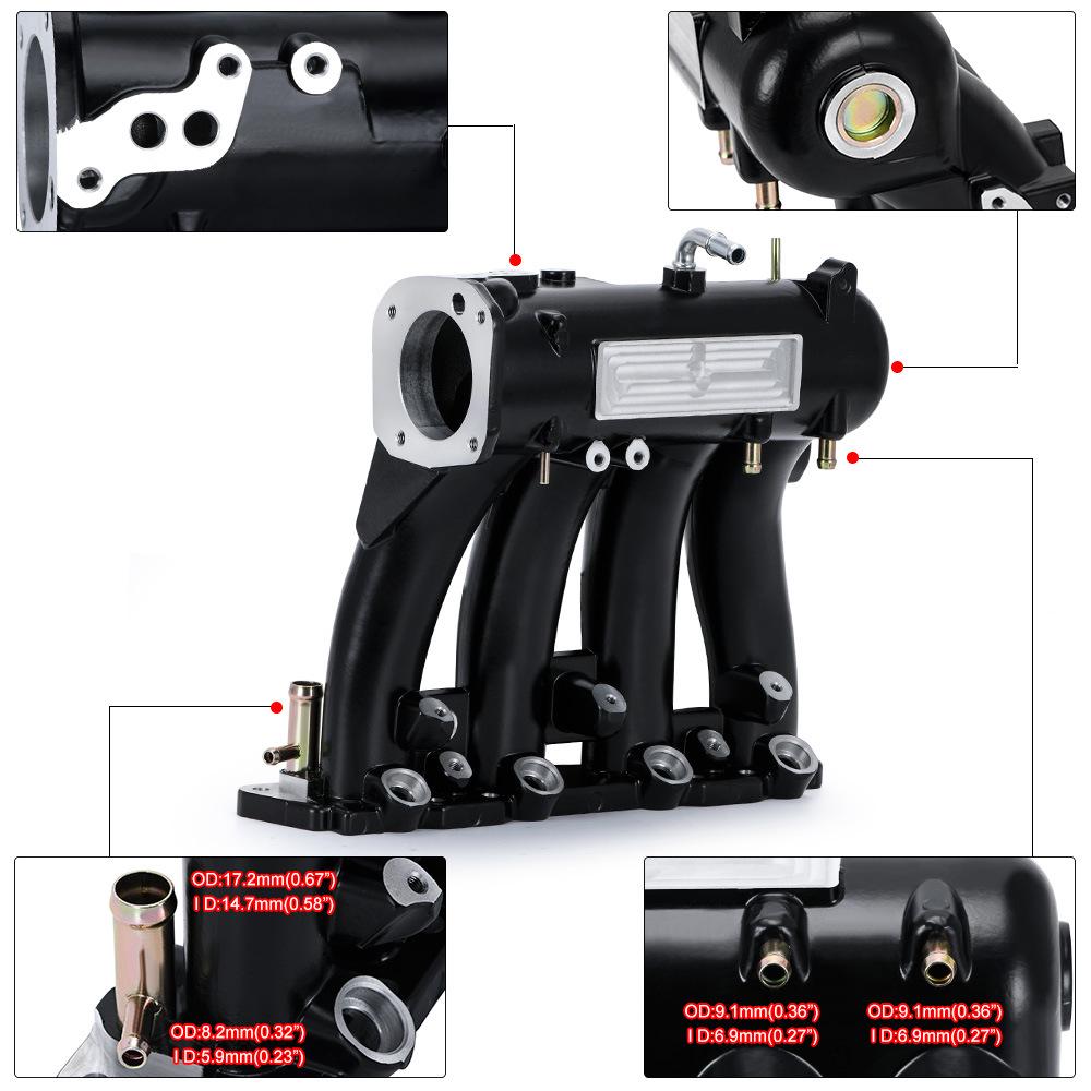 New Black & Silver Intake Manifold for Honda Civic D Series (1988-2000)