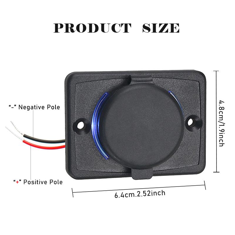 12-24V PD QC3.0 USB Outlet RV USB Outlet Panel 18W Quick Charge Car Charger Socket with LED Light for Car Bus Truck Boat ATV RV