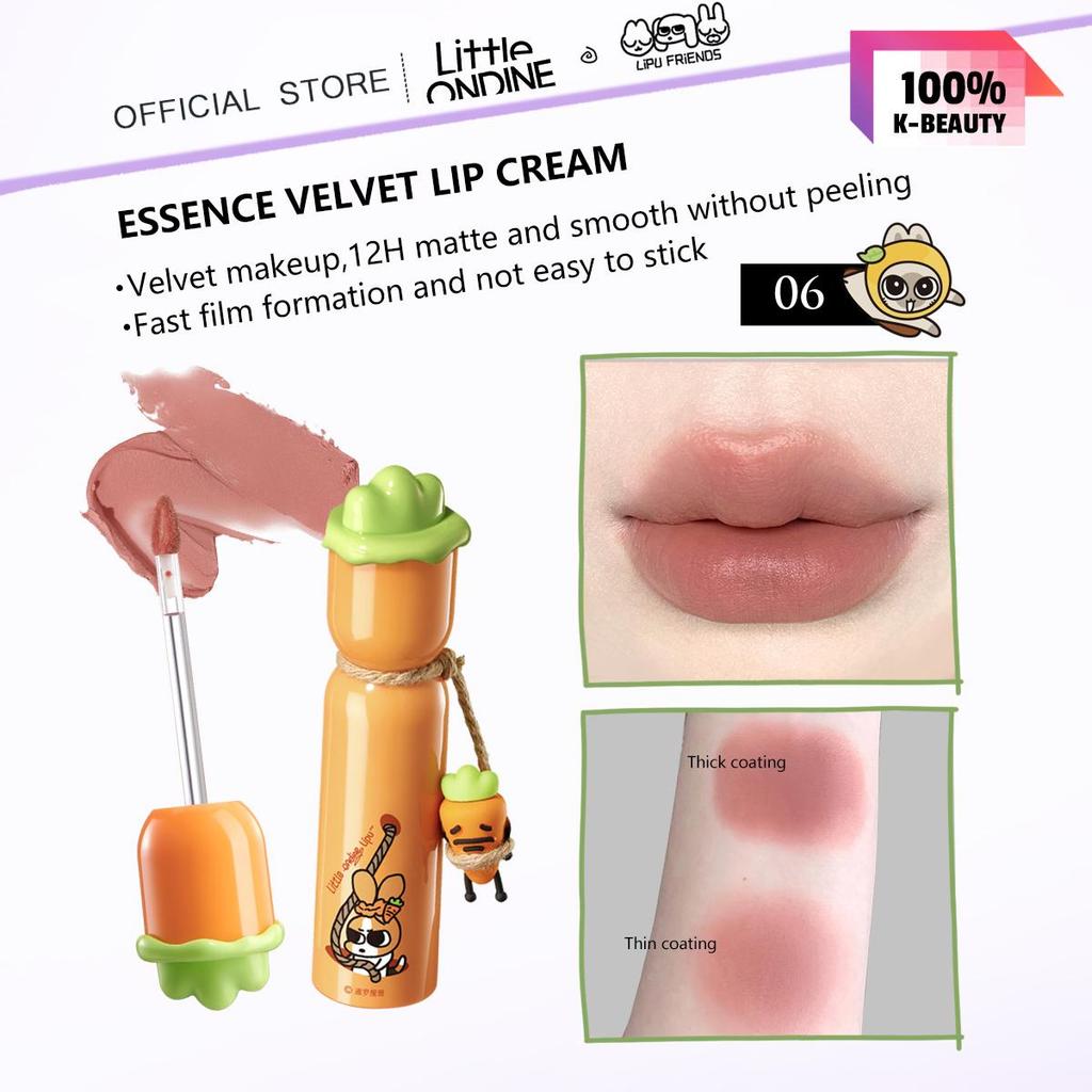Little ONDINE ESSENCE VELVET LIP CREAM 2.4g/0.08oz (6 Color Options)