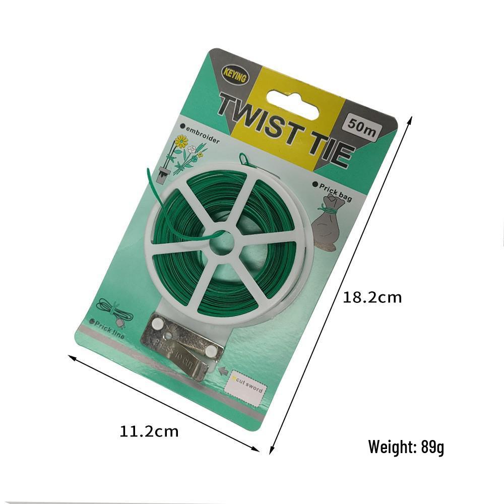 Horticultural Plastic-Coated Iron Wire Tie: Flower & Plant Support Spool for Climbing Roses