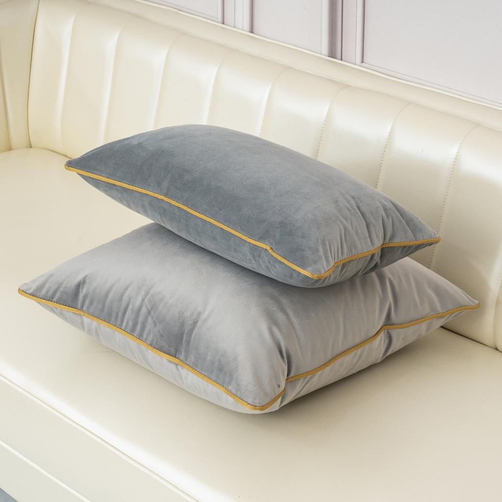 Einfarbige Samtkissenbezüge Weiche Dekorative Kissenbezüge für Sofa Schlafzimmer Heimdekoration Kissenbezug Weiß Grau Schwarz Blau
