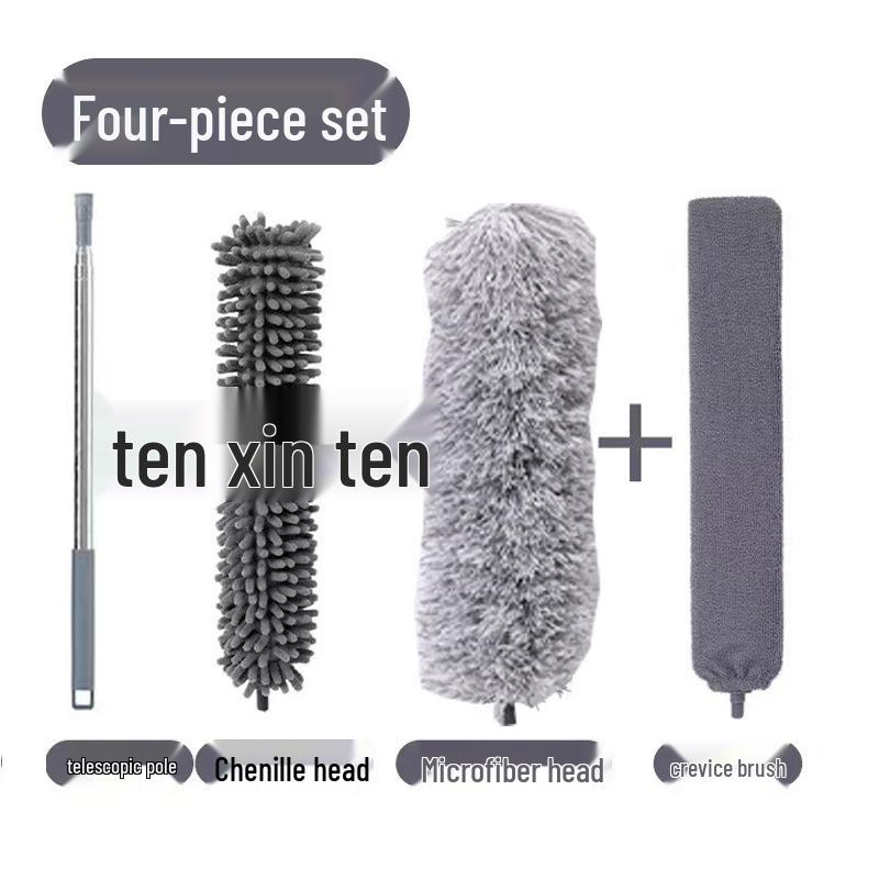 Telescopic Electrostatic Feather Duster for Ceiling and Cobweb Cleaning