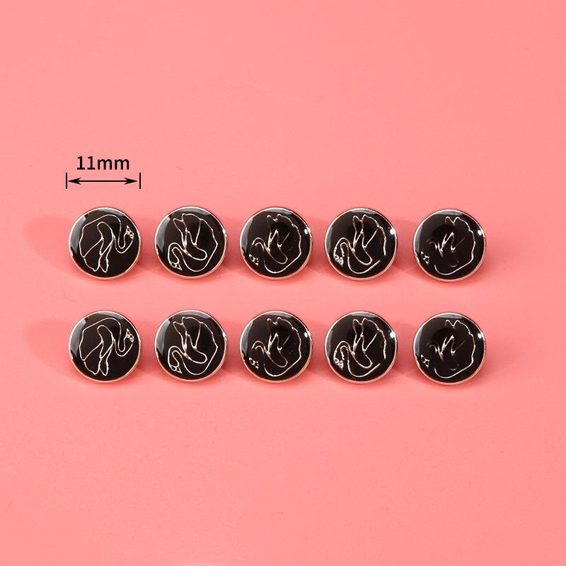 Pearl Button Versatile Round Shirt Button Top Cardigan Shirt Delicate Button Women'S Clothing Decoration