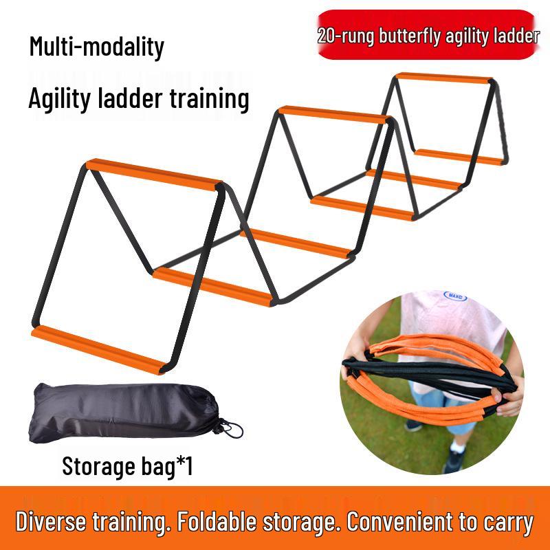 Multifunctional Butterfly Agility Hopscotch Ladder for Children's Basketball, Fitness, and Football Training