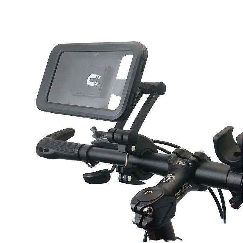Hot Selling 360-degree Adjustable Rotation Waterproof Motorcycle Bike Scooter Universal Smartphone Holder Strong Magnetic Phone cupule чёрный