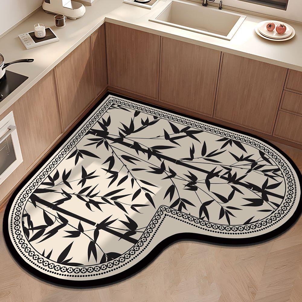 

Милый коврик в форме сердца, впитывающий грязь, устойчивый к износу и скольжению для кухни и ванной комнаты 90 * 90cm