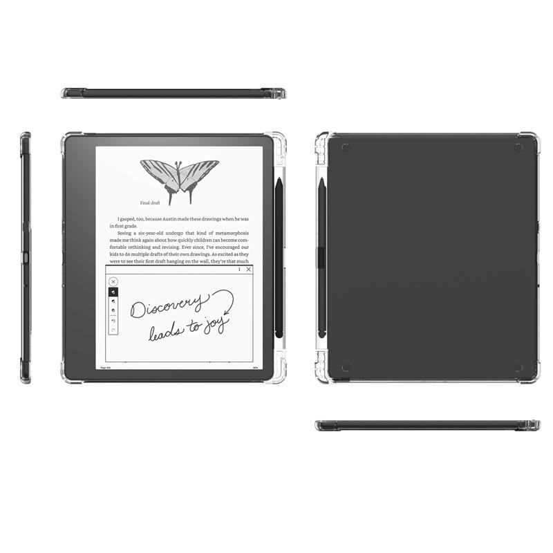 Kindle Scribe 10.2 Protective Case with Pen Holder, Airbag Drop-Proof Transparent Soft Shell 2024
