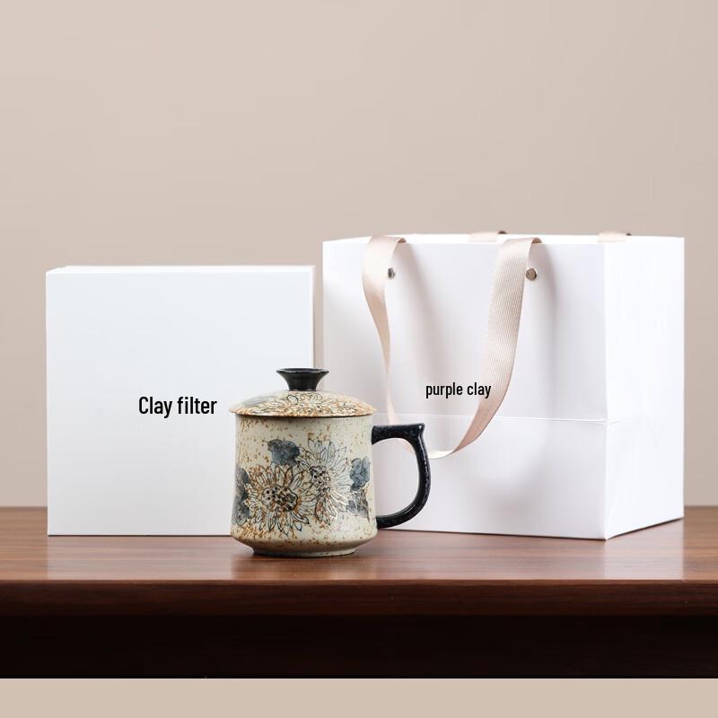 MULTIPOTENT Hand-Painted Ceramic Mug with Lid