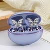 Earbuds FreeClip Borboleta Diamante Clipe de Orelha: Brinco Feminino Elegante, Luxuoso, de Alta Classe